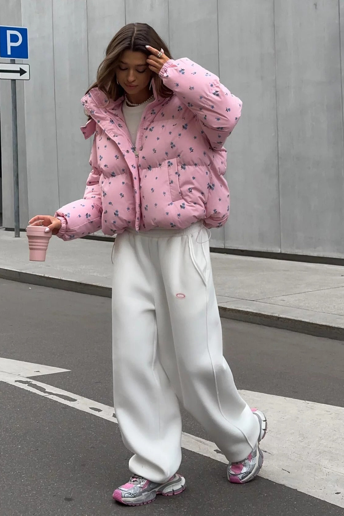 WW | Bedruckte Puffy Pufferjacke