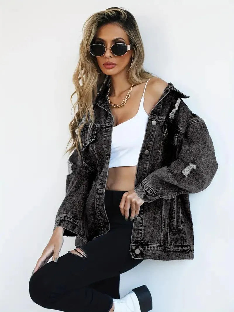 WW | Modische oversized Jeansjacke für Damen