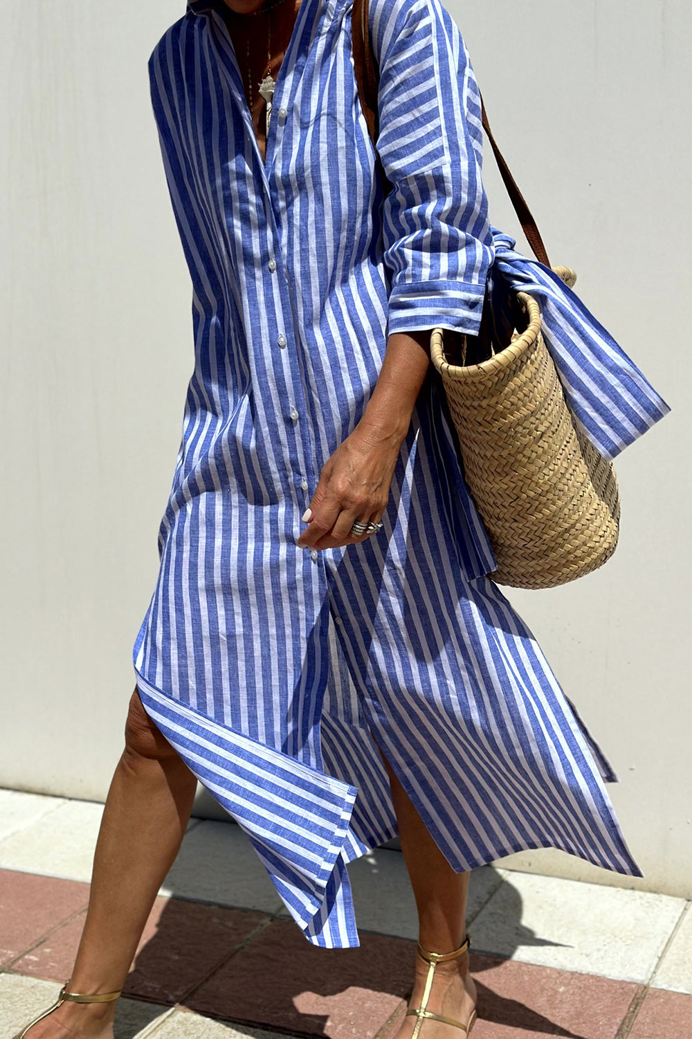 VanDeZaar® | Elegant striped shirt dress