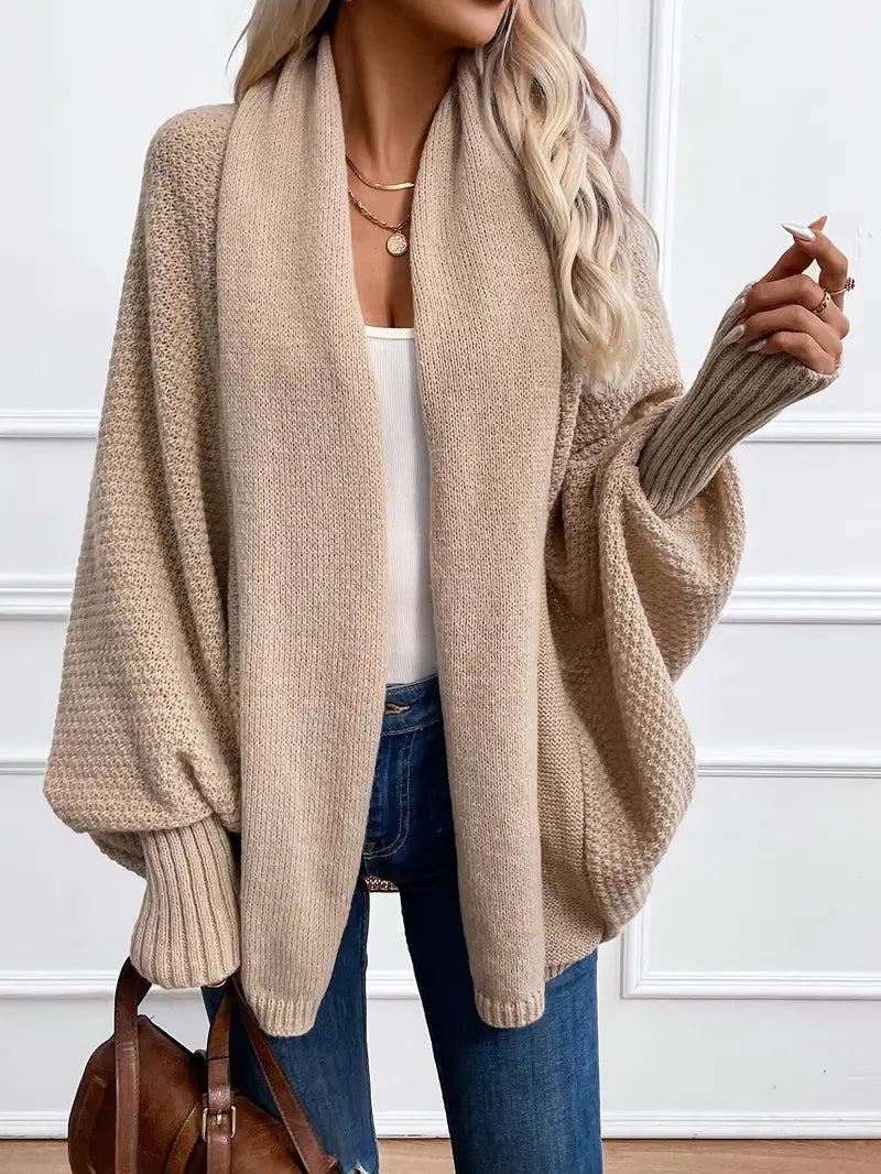 WW | Lässige Oversized Gestrickte Weste Für Damen