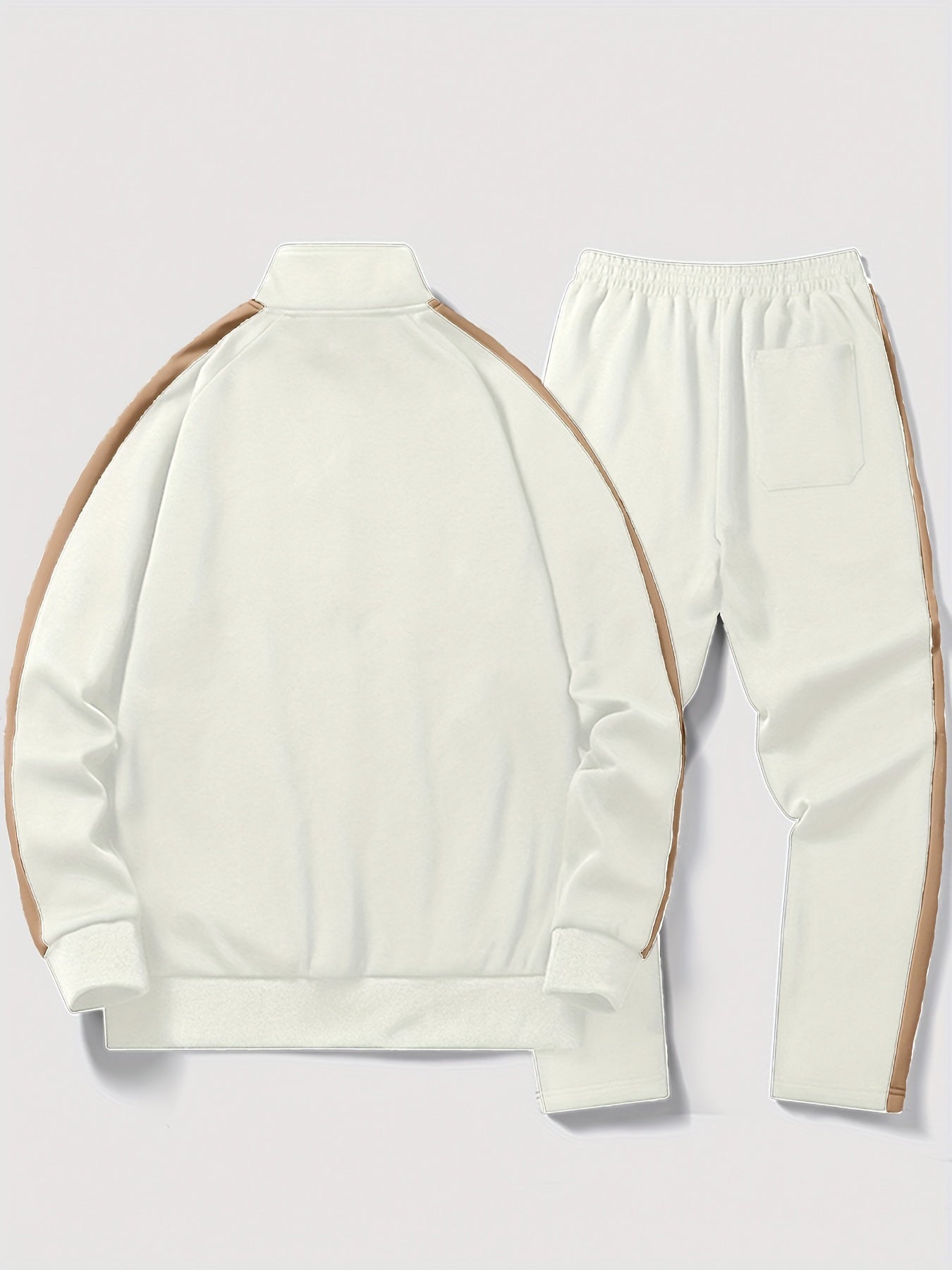 WW | Men's Tracksuit - Sporty Jogging Suit with Contrast Stripes