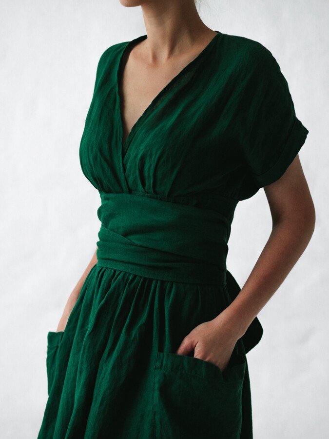 WW | Fließendes Leinenkleid