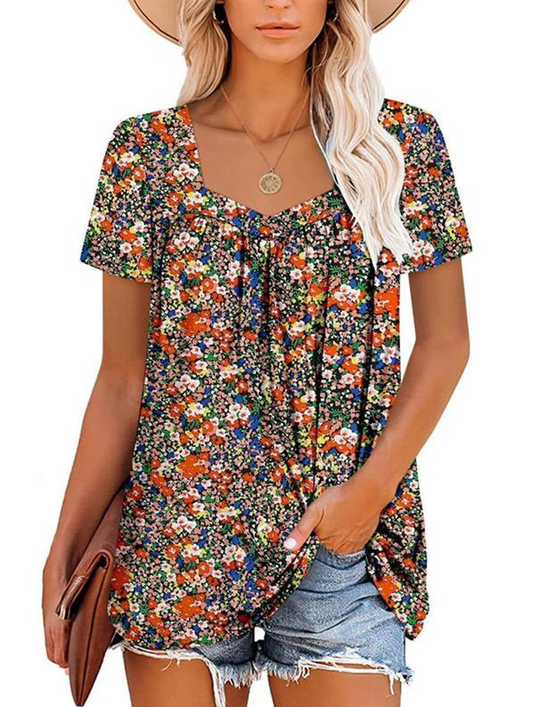 SOREYA™ | Airy Top with Garden Print