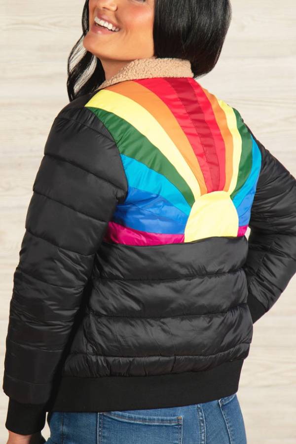 WW | Rainbow Retro Stripe Insulated Jacket