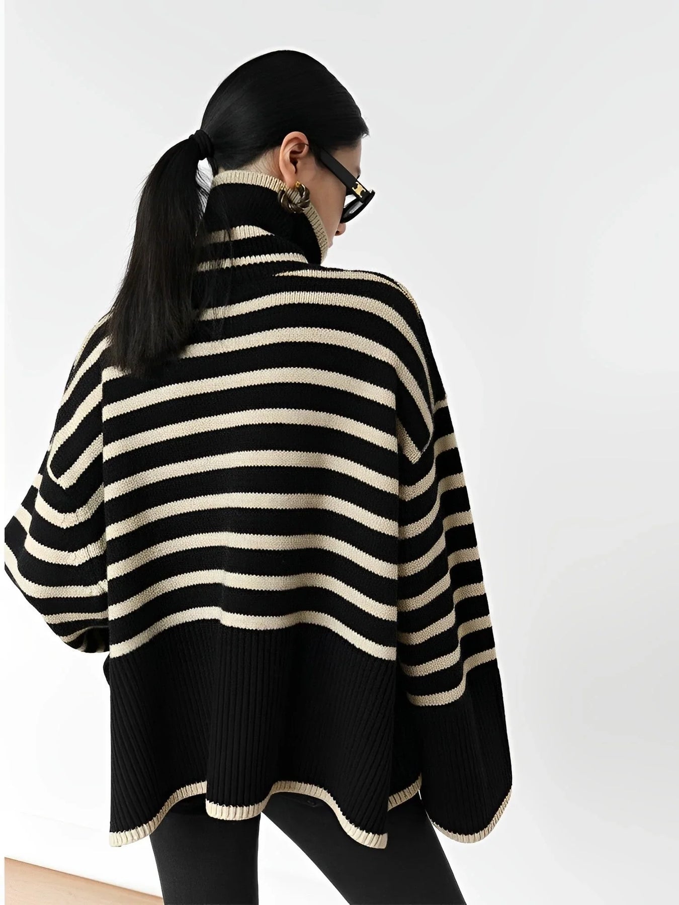 WW | Oversize-Rollkragenpullover aus Baumwoll für Damen - Perfekt für Freizeit-Tage