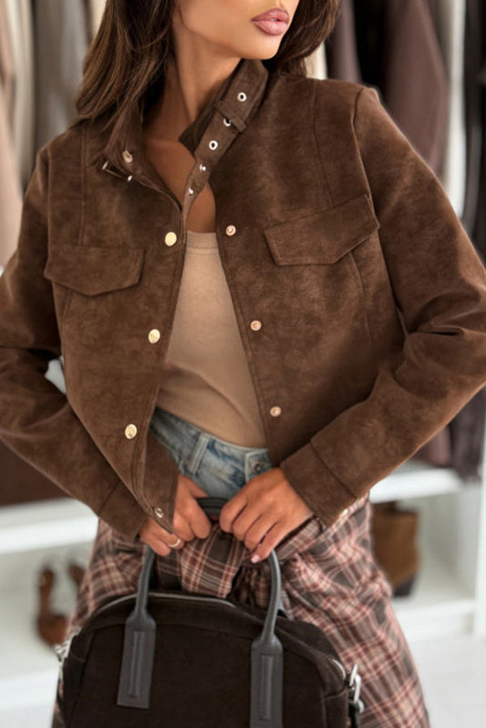WW | Stylish long-sleeved casual jacket with buttons
