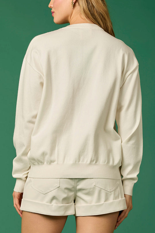 WW | Weihnachtssoldat Pailletten Mode Lässiger Sweatshirt