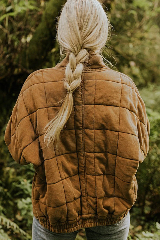 WW | Aufgesetzte Tasche Steppjacke Crop