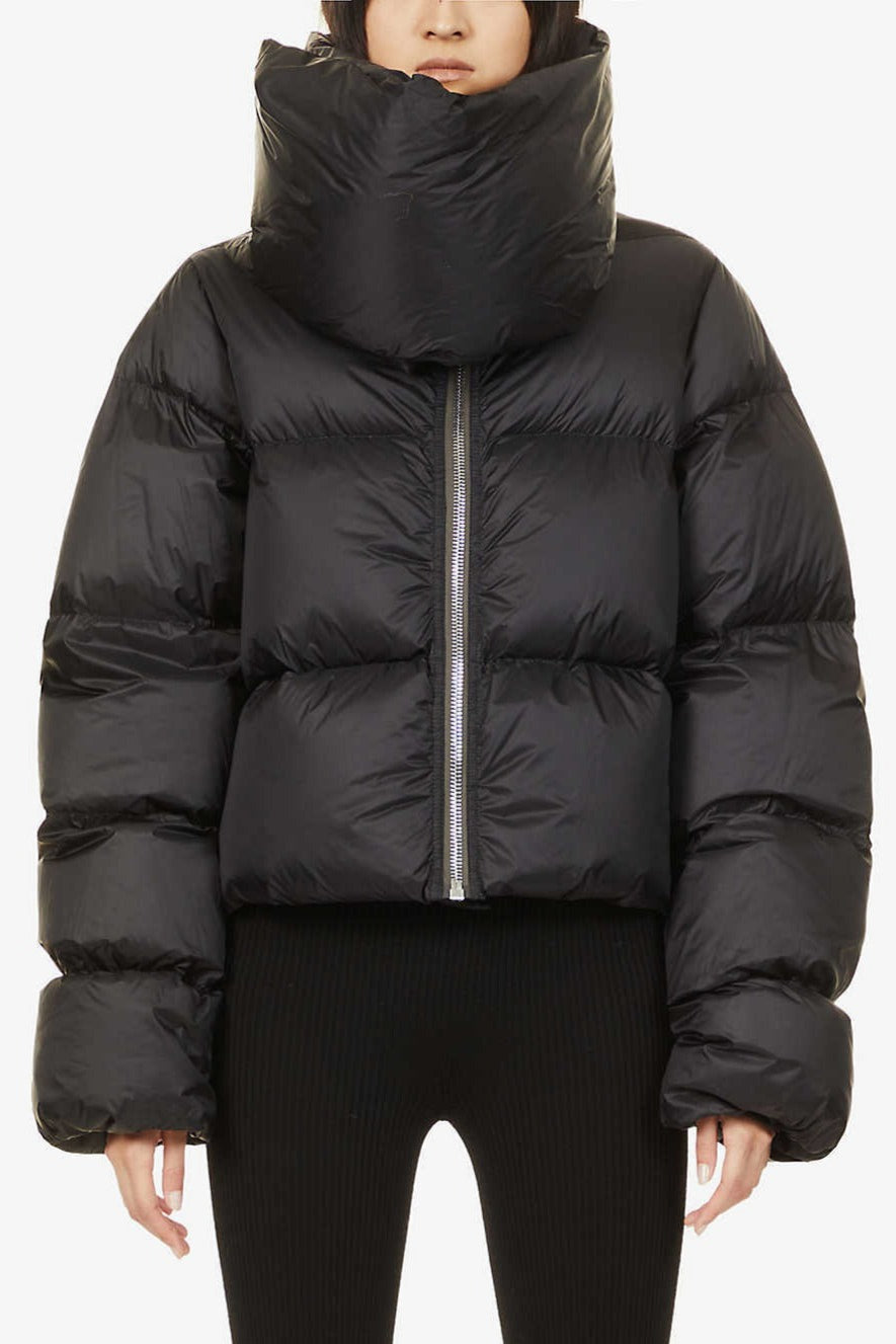 WW | Hals-Schal-Kragen gesteppte Pufferjacke