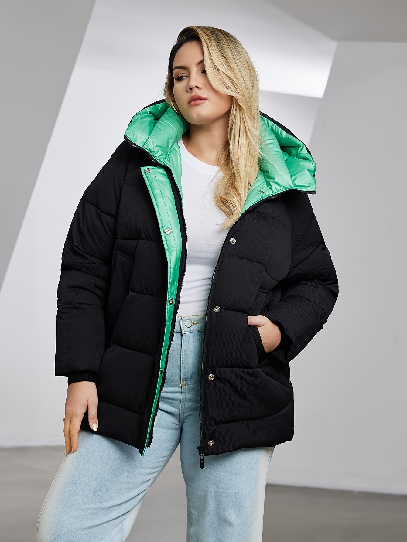 WW | Warme und legere Daunenjacke mit Füllung für Damen - Ideal für Herbst/Winter