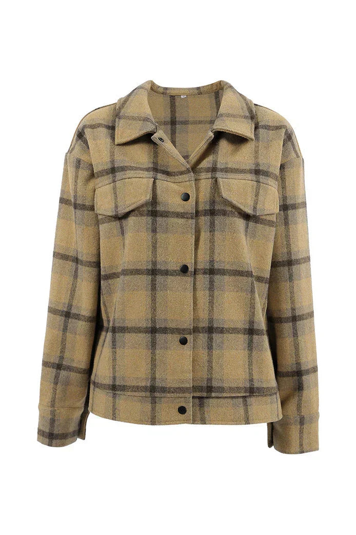 WW | kariert lässiger Reversjacke