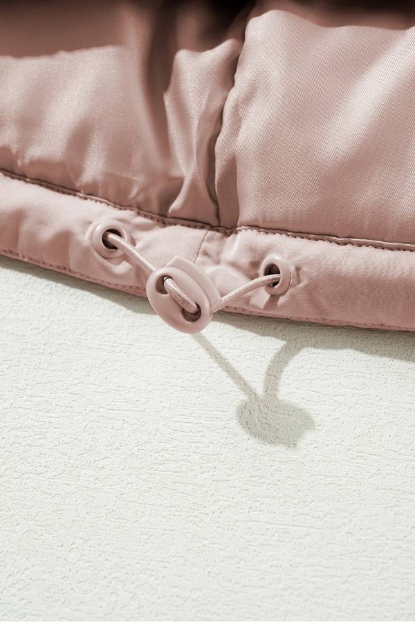 WW | Rosa Volle Reißverschluss Gesteppt Pufferjacke