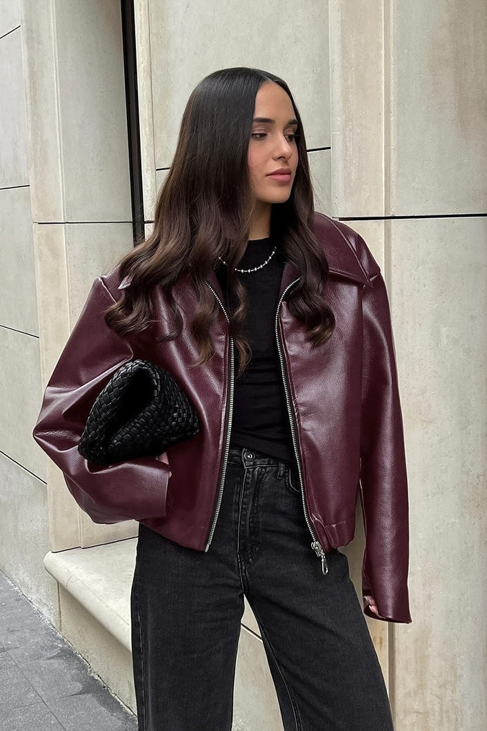 WW | Burgundy Leather Jacket