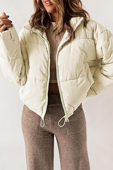 WW | Schlichte gestepptes Puffer-Jacke