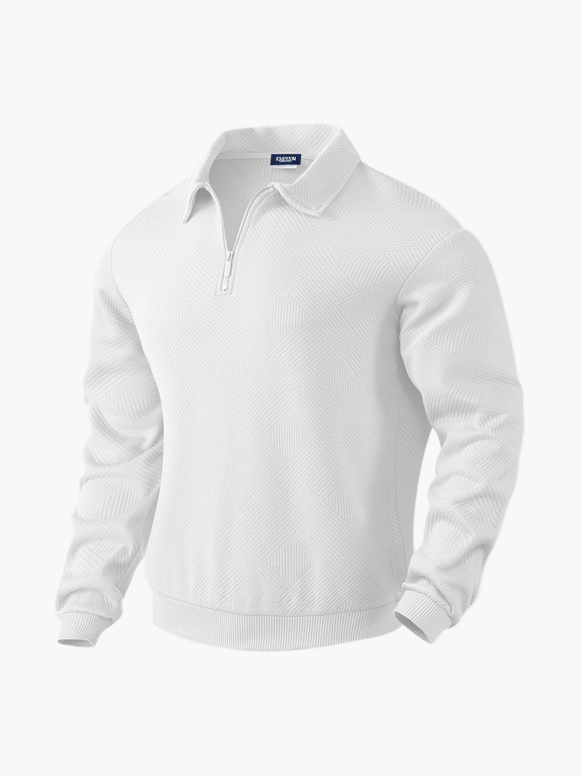 WW | Halb-Zip Pullover mit Strukturmuster - Smart-Casual Stil für Alltag und Büro