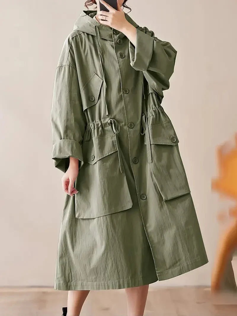 WW | Kapuzen-Trenchcoat - Leicht & Wasserabweisend - Baumwollmischung - Lässige Oberbekleidung