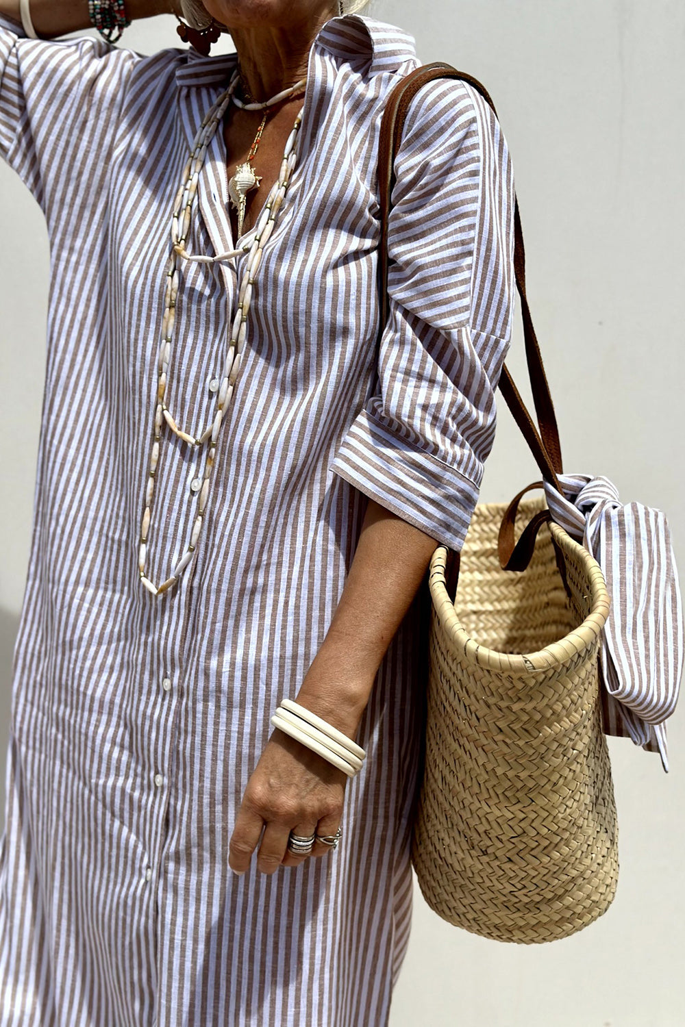 VanDeZaar® | Elegant striped shirt dress