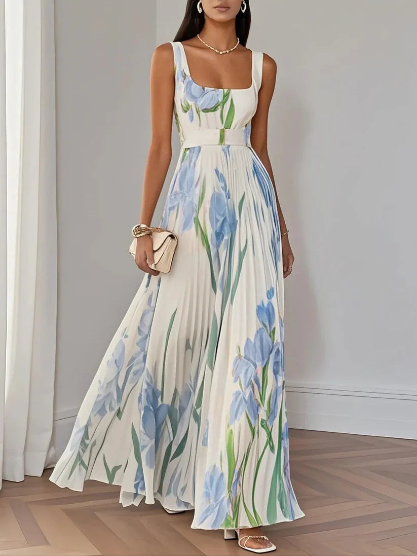 Iris Bloom™ | Summer Dress with Square Neckline