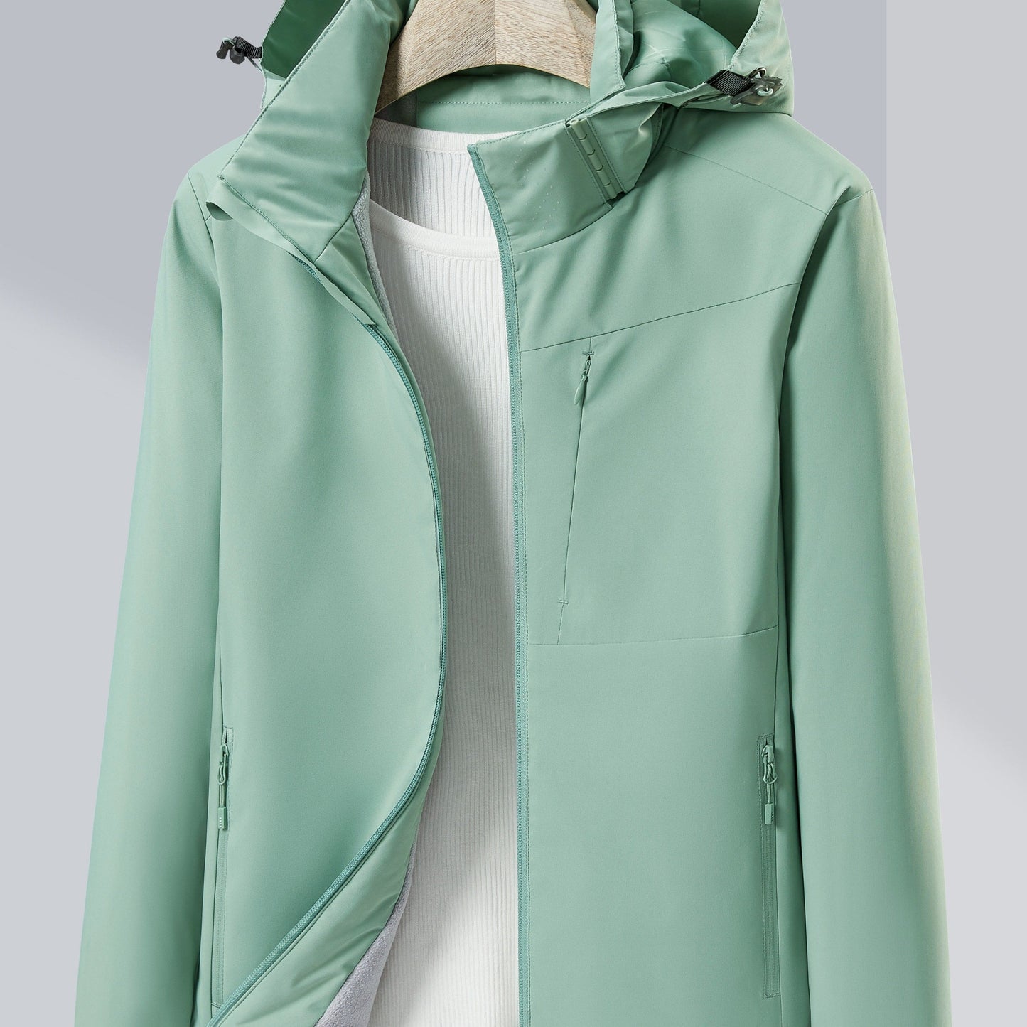 WW | Outdoor Jacket Windbreaker and waterproof with fleece lining and hood