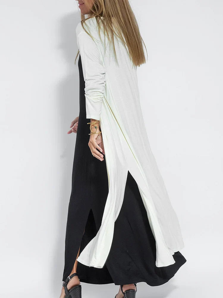 WW | Lässiger Einfarbiger Strickjacke