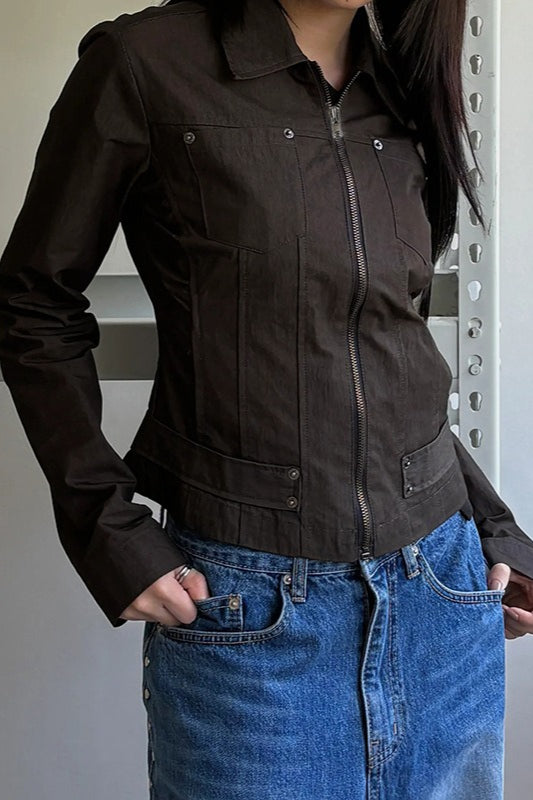 WW | Up Solid Color Utility Jacket