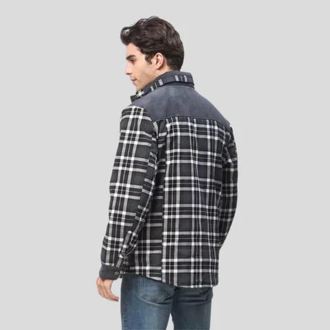 WW | Herren Karierte Winterjacke - Gefüttert