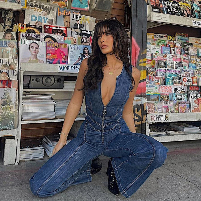WW | Overall Damen Elegant Blau