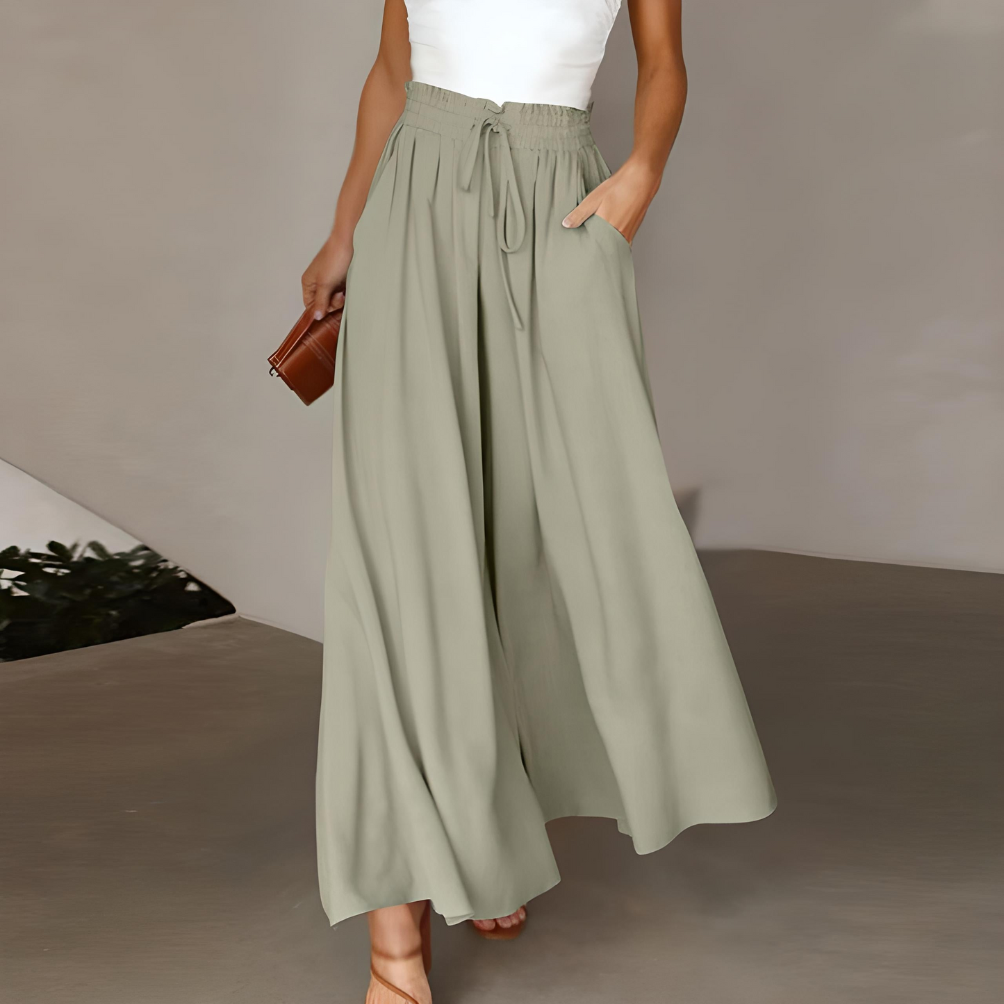 WW | Damen Elegant Weite Hose Sommer