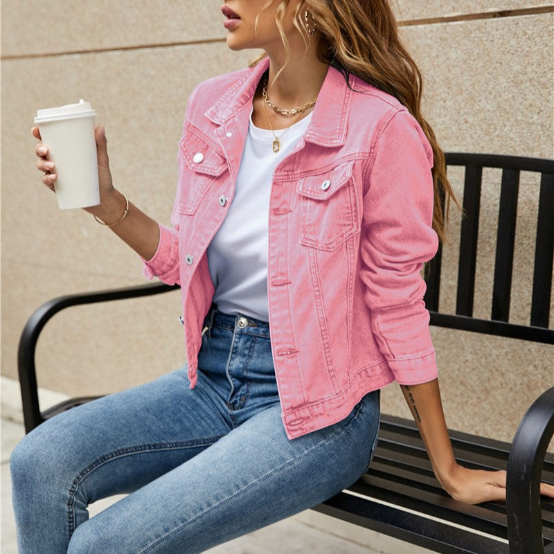 WW | Women's Short Denim Jacket Black