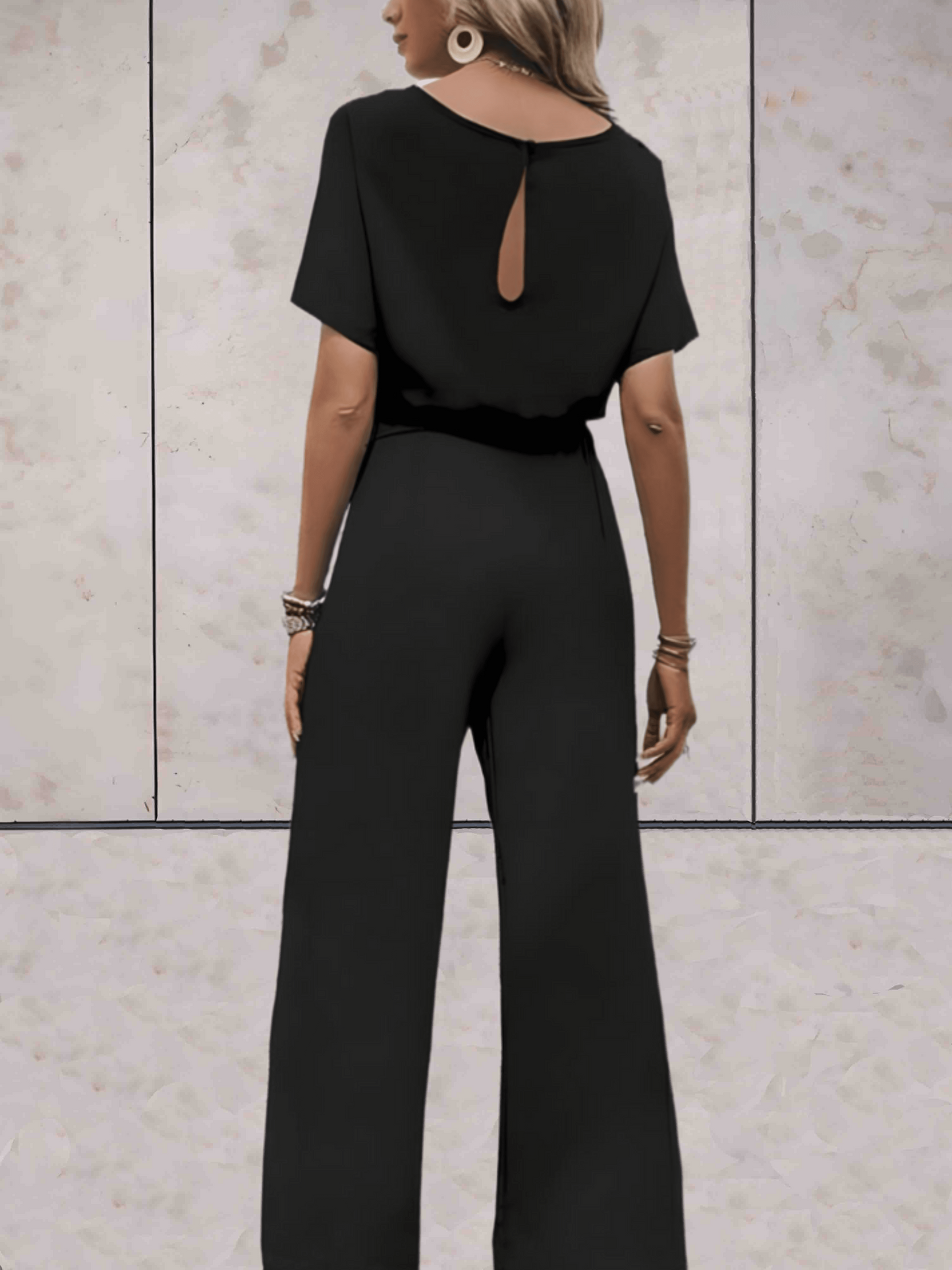 WW | Damen Eleganter Jumpsuit Schwarz