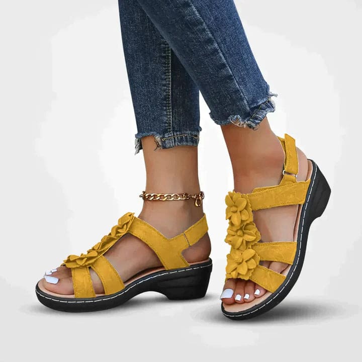 WW | Blumen Plattform Sandalen