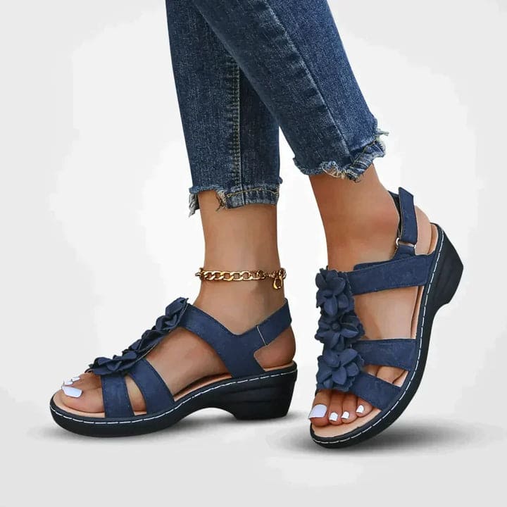 WW | Blumen Plattform Sandalen