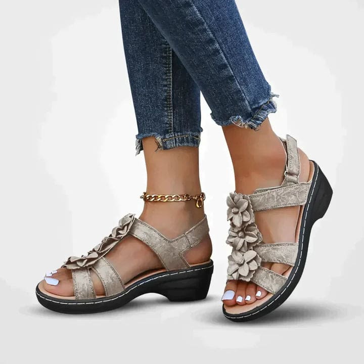 WW | Blumen Plattform Sandalen