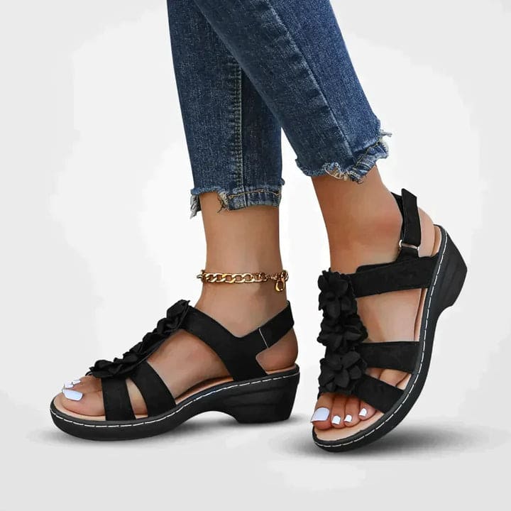 WW | Blumen Plattform Sandalen