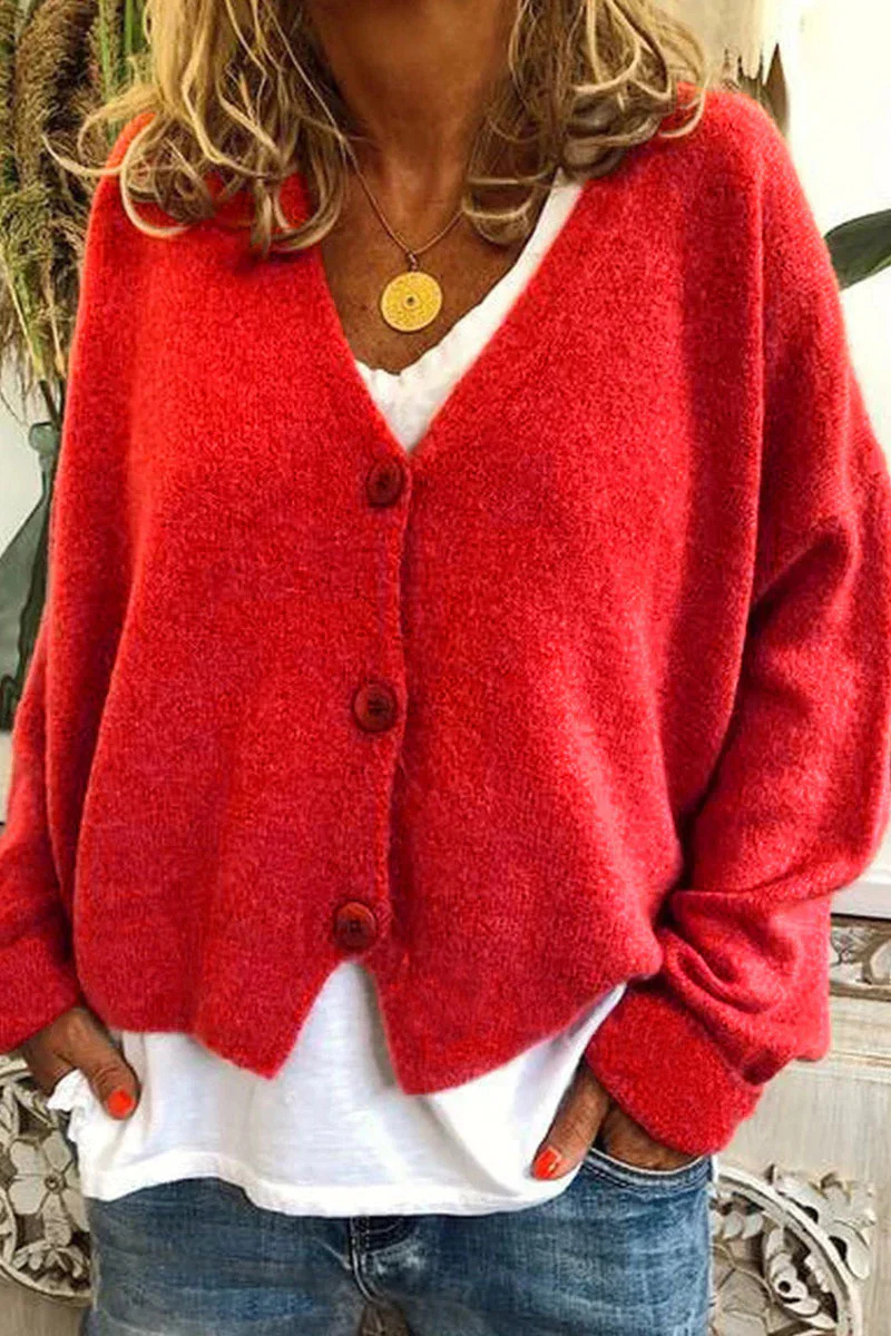 WW | Women's Short Cardigan Red