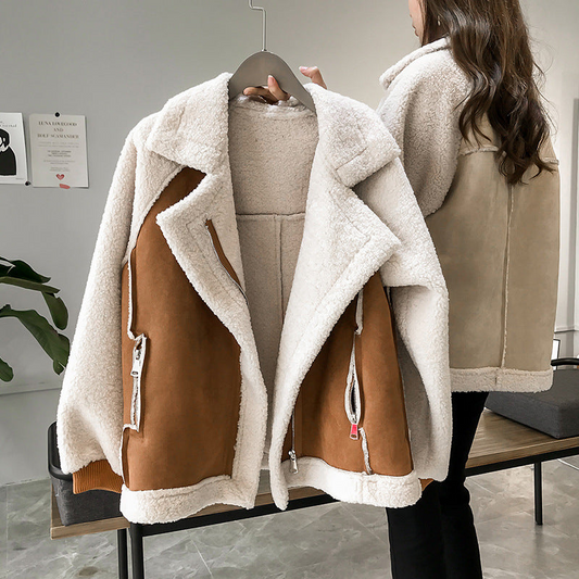 WW | Plus Size Two-Tone Teddy Jacket