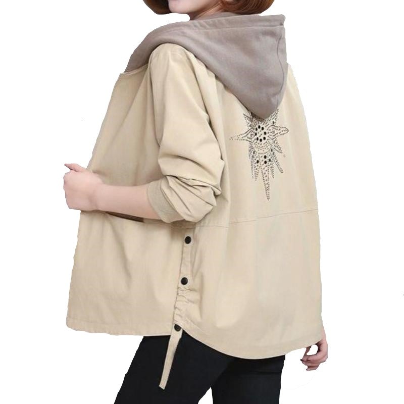 WW | Damen-Übergangsjacke mit Verzierung auf der Rückseite
