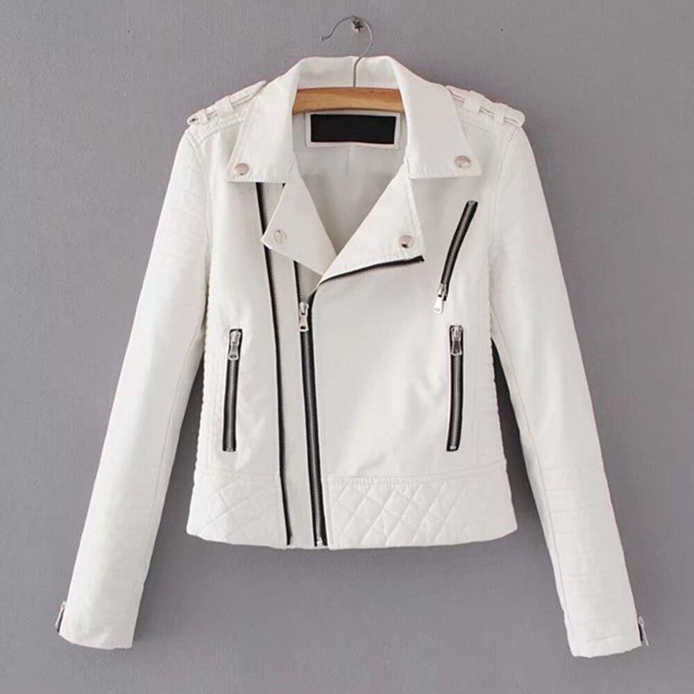 WW | Women's Leather Jacket with Decorative Stitching