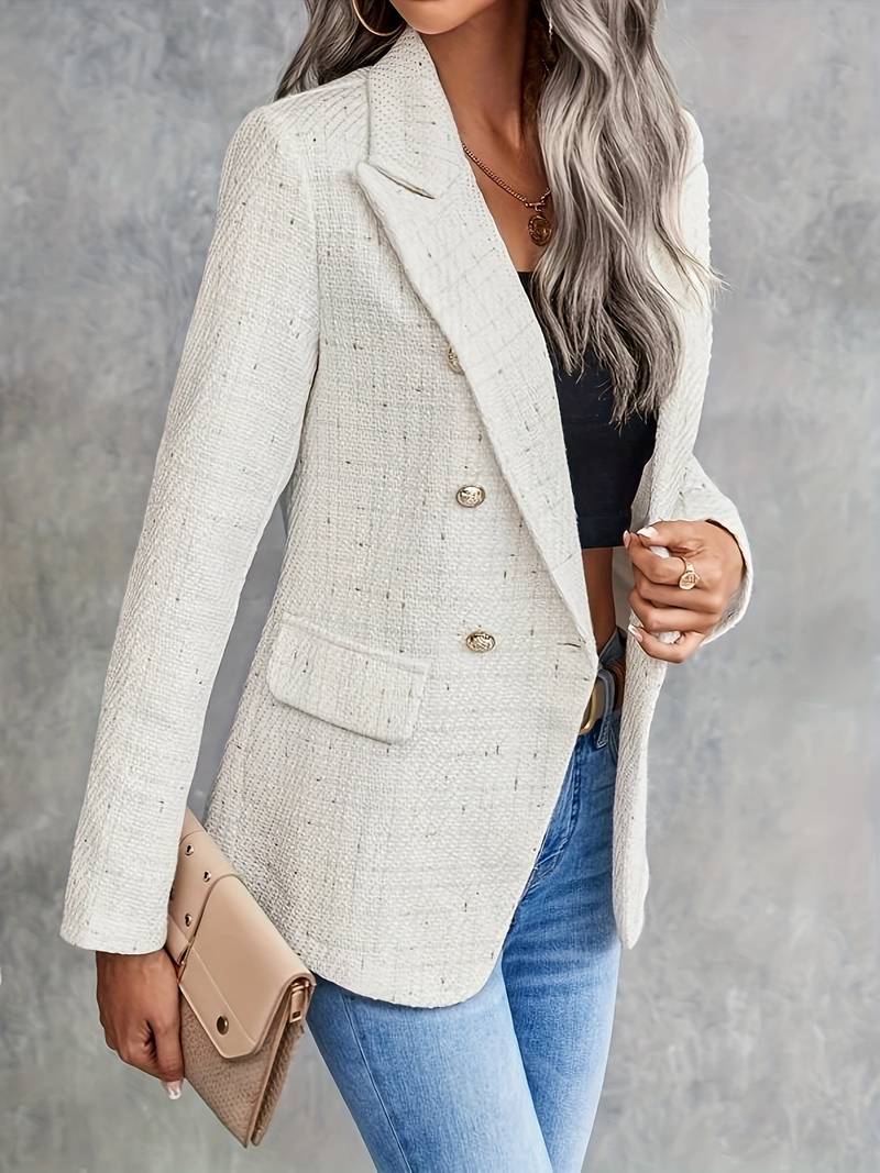 WW | Damen Blazer mit Knöpfen und langen Ärmeln - Strukturiert