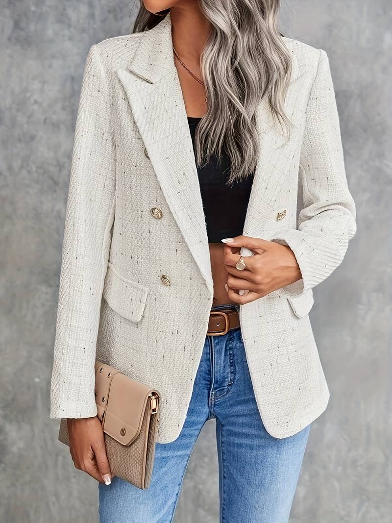 WW | Damen Blazer mit Knöpfen und langen Ärmeln - Strukturiert