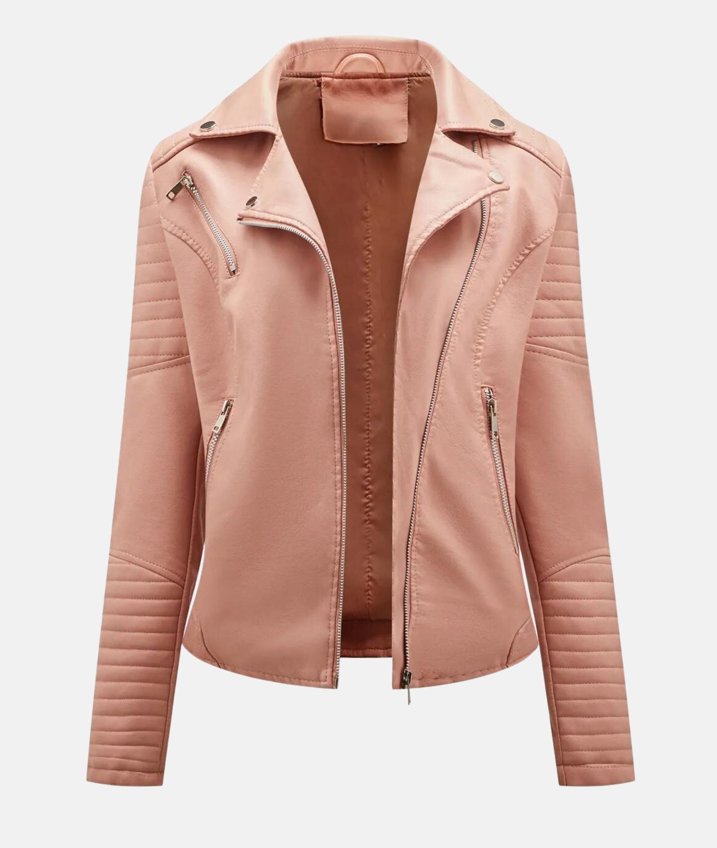 WW | Stylish women's biker jacket made of imitation leather