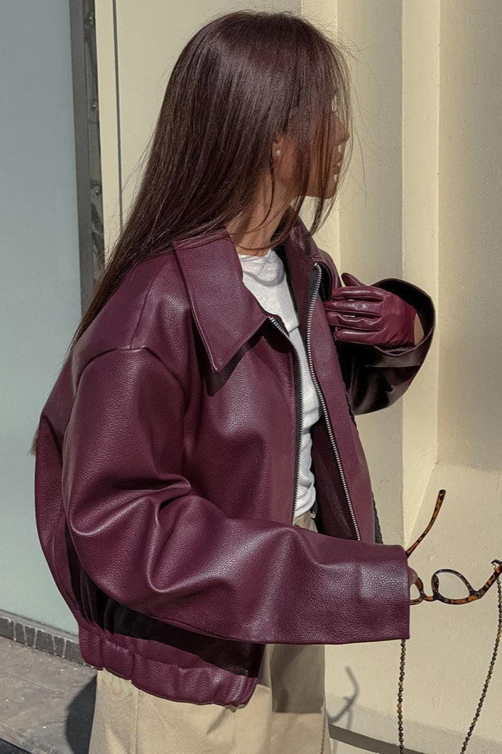 WW | Matte Leder Bikerjacke