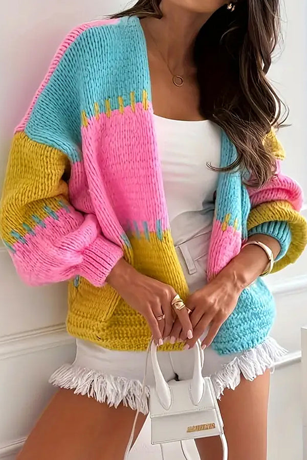 WW | Cozy leisure cardigan with contrasting seam detailing