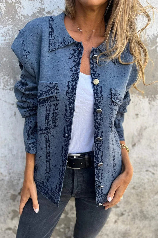 WW | Revers Metall Schnalle Lässige Lockere Jacke