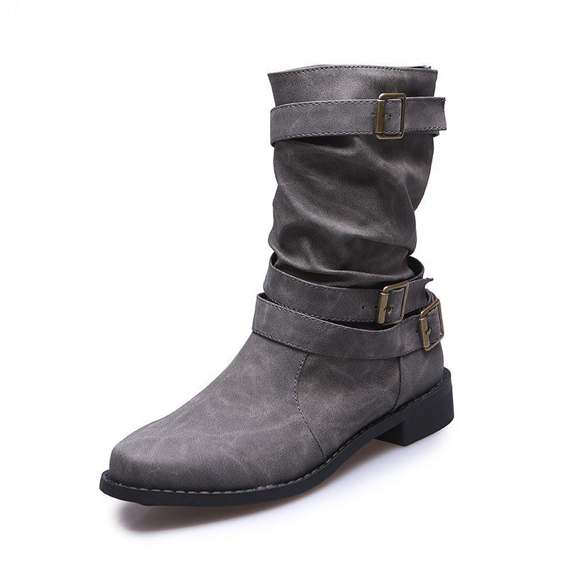 WW | Lederstiefel mit Schnallendetail