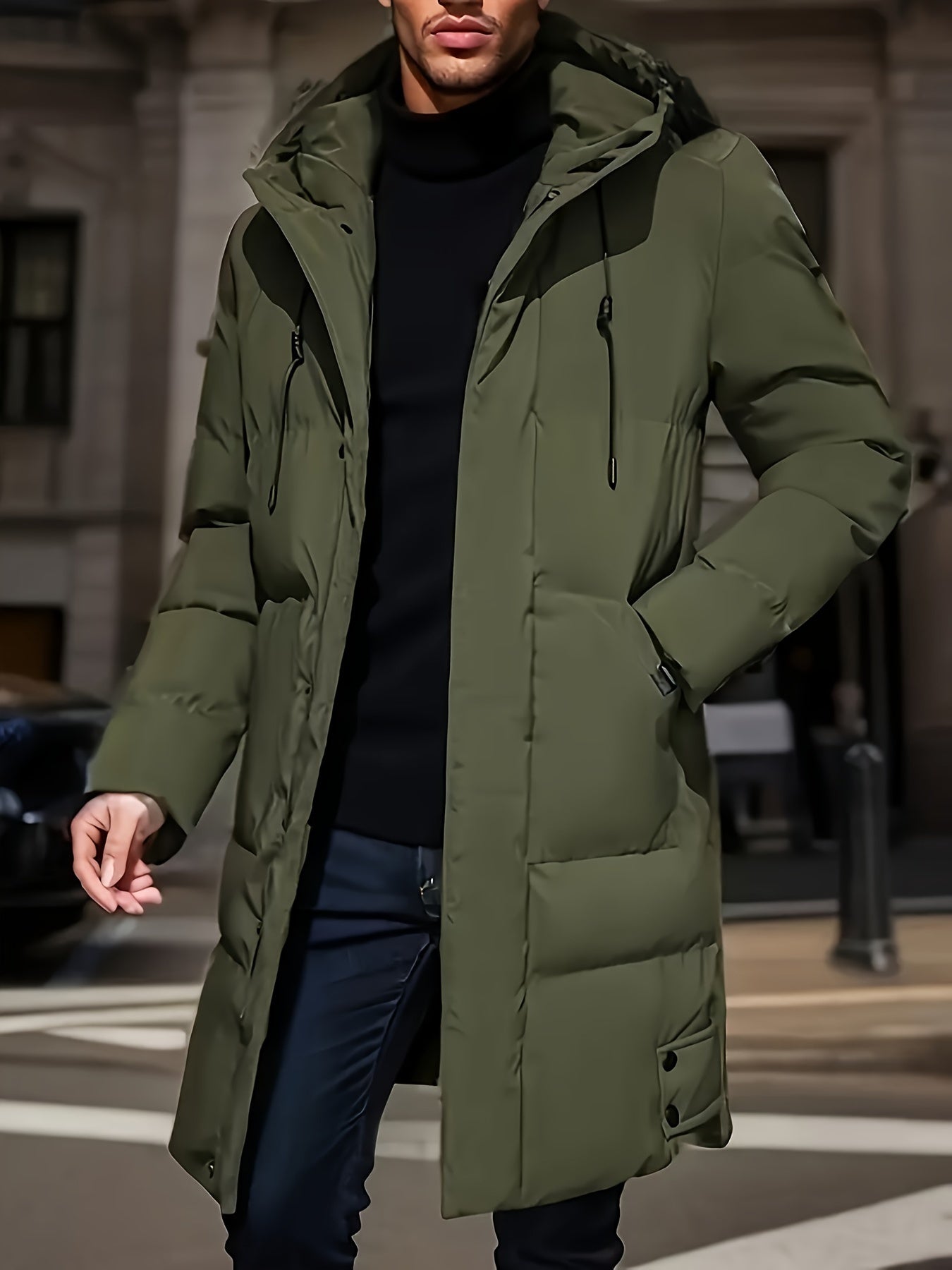 WW | Winter Jacket with Hood - Warm, Lined Quilted Jacket with Zipper and Pockets