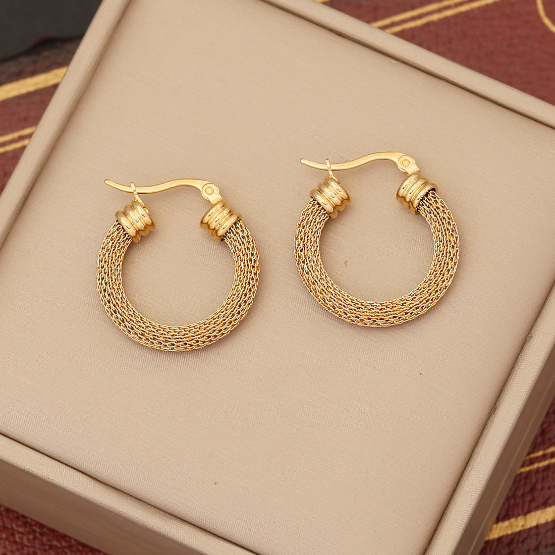 WW | Metal Exaggerated Stainless Steel Stud Earrings