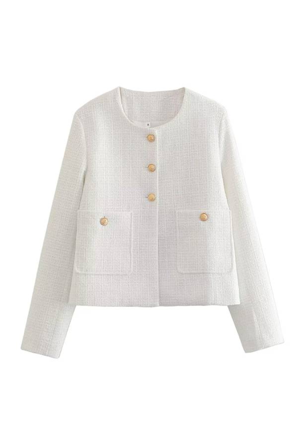 WW | Neck Slim Fit Color Block Women's Button-Down Jacket