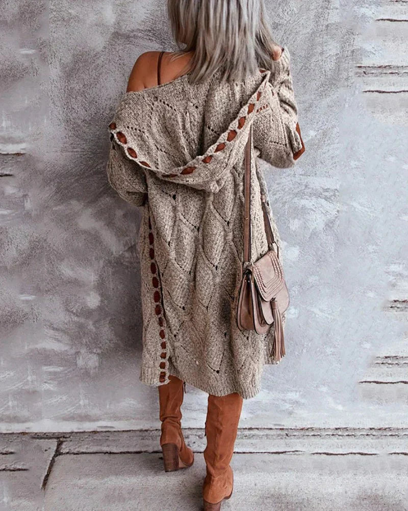 WW | Longline Cardigan with Elbow Patches