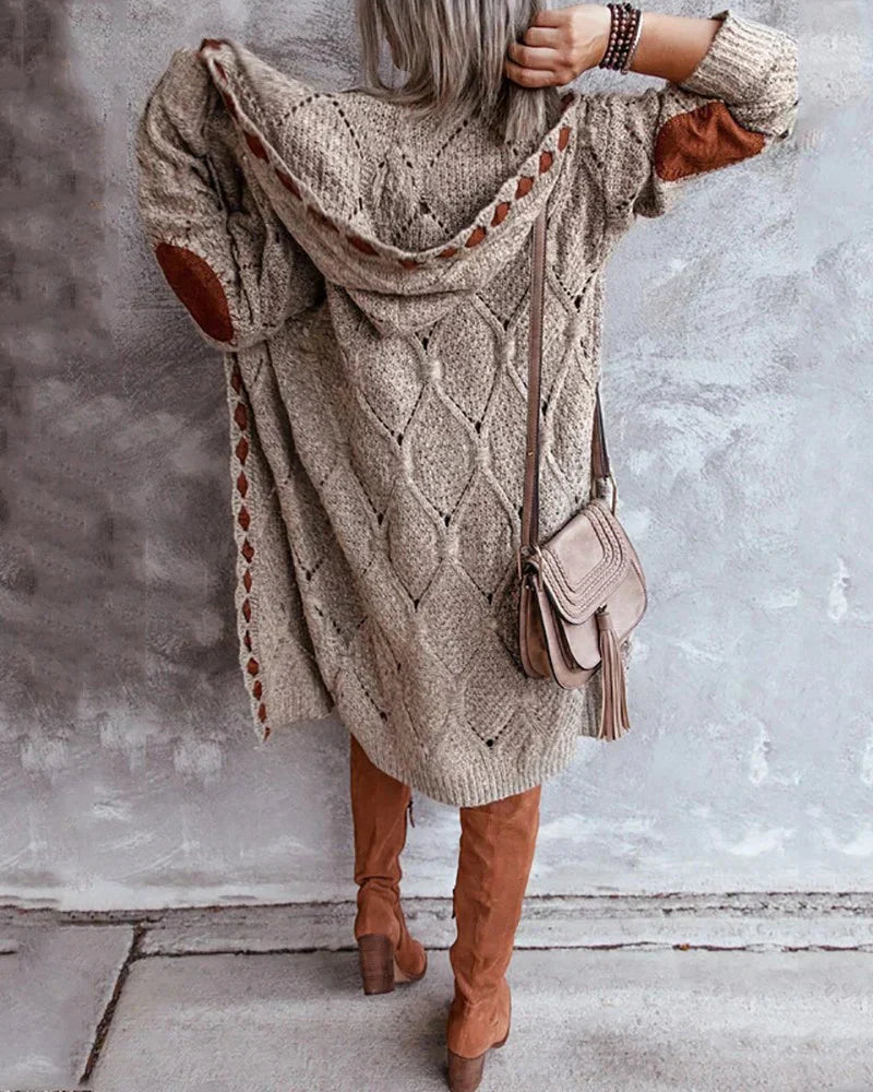 WW | Longline Cardigan with Elbow Patches